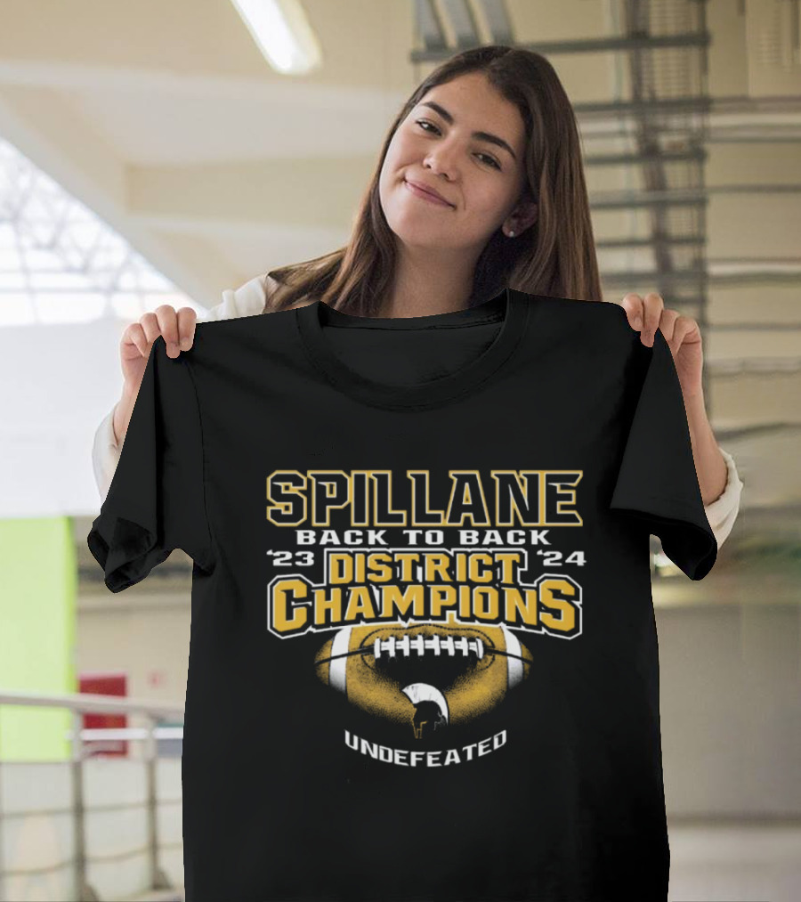 Spillane Back To Back District Champions 23 24 Undefeated Football T-Shirt