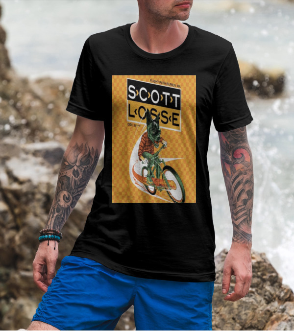 Scott Losse Flight Path Burien WA Dec 14 2024 Show Bicycle Dog T-Shirt