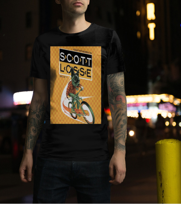 Scott Losse Flight Path Burien WA Dec 14 2024 Show Bicycle Dog T-Shirt