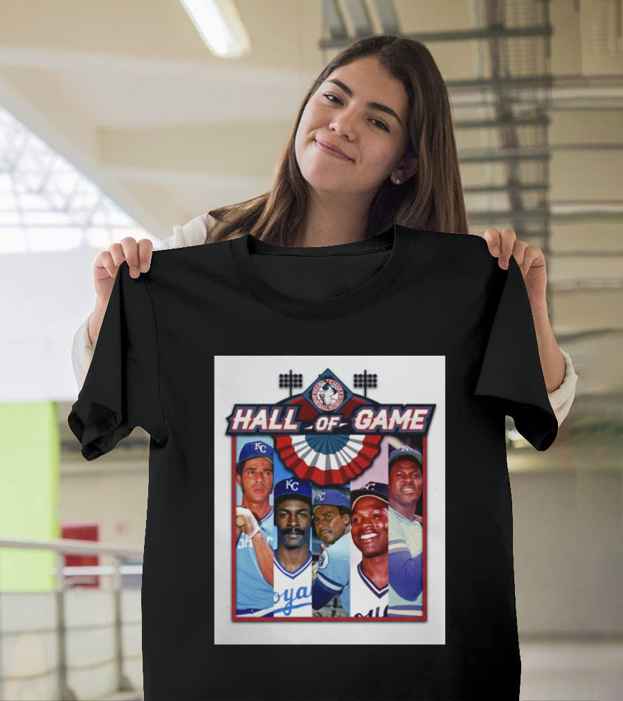 Hall of Game MLB Amos Otis Willie Wilson Frank White Hal McRae John Mayberry T-Shirt