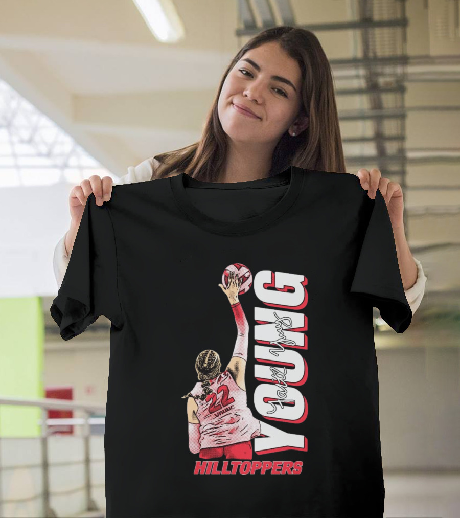 Faith Young Hilltoppers WKU Volleyball 22 Signature T-Shirt