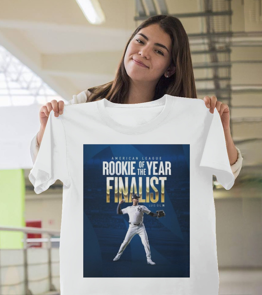 American League Rookie of the Year Finalist Luis Gil New York Yankees T-Shirt