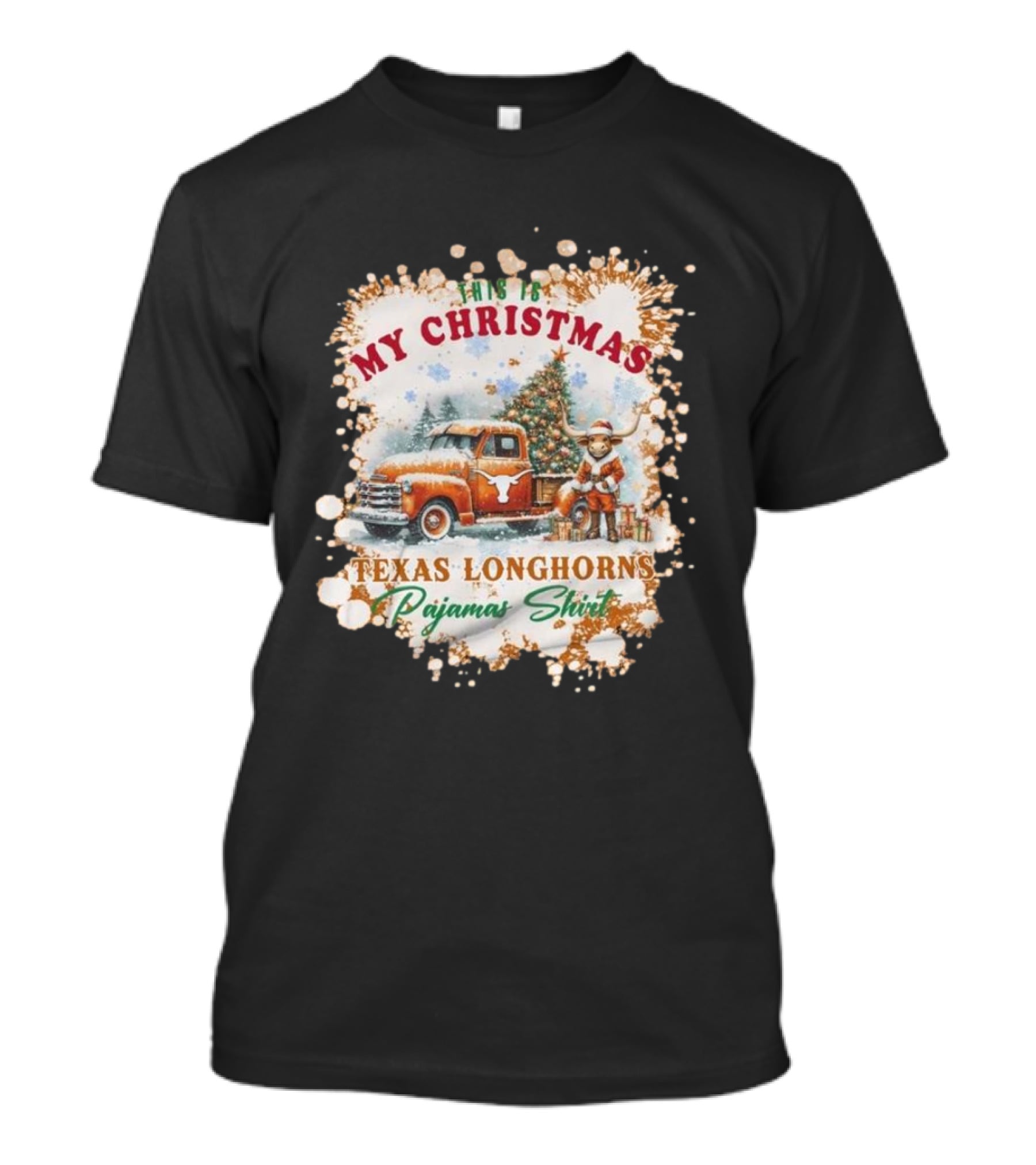 This Is My Christmas Texas Longhorns Pajama T-Shirt