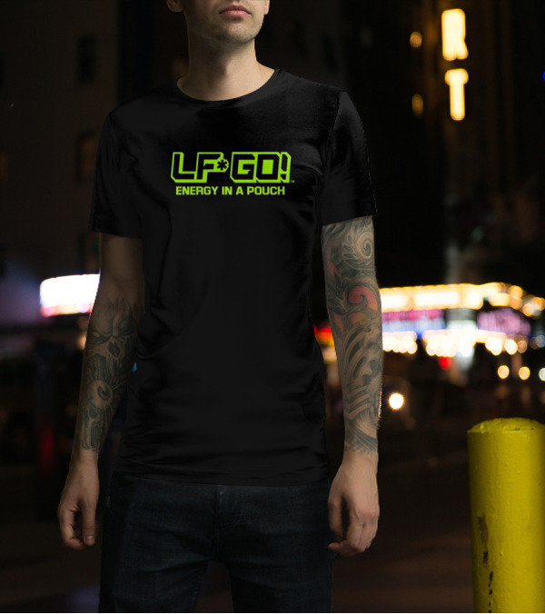 LFGO Energy In A Pouch Bright Neon Branding T-Shirt