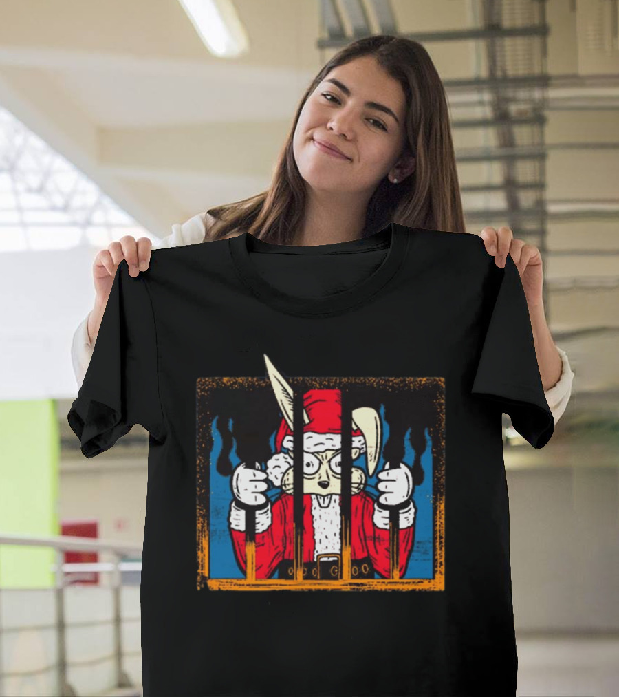 Blink-182 Santa Behind Bars Christmas T-Shirt