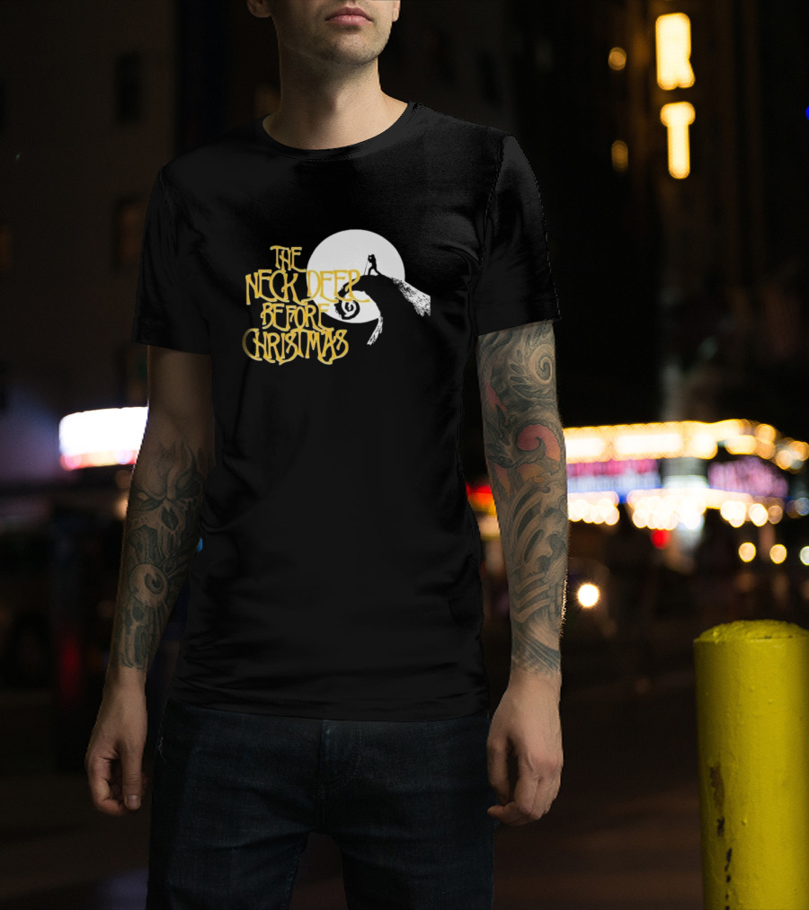 The Neck Deep Before Christmas Moonlit Cliff Scene T-Shirt