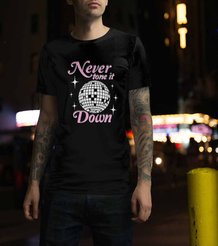 Never Tone It Down Disco Ball Sparkle Ilona Maher T-Shirt