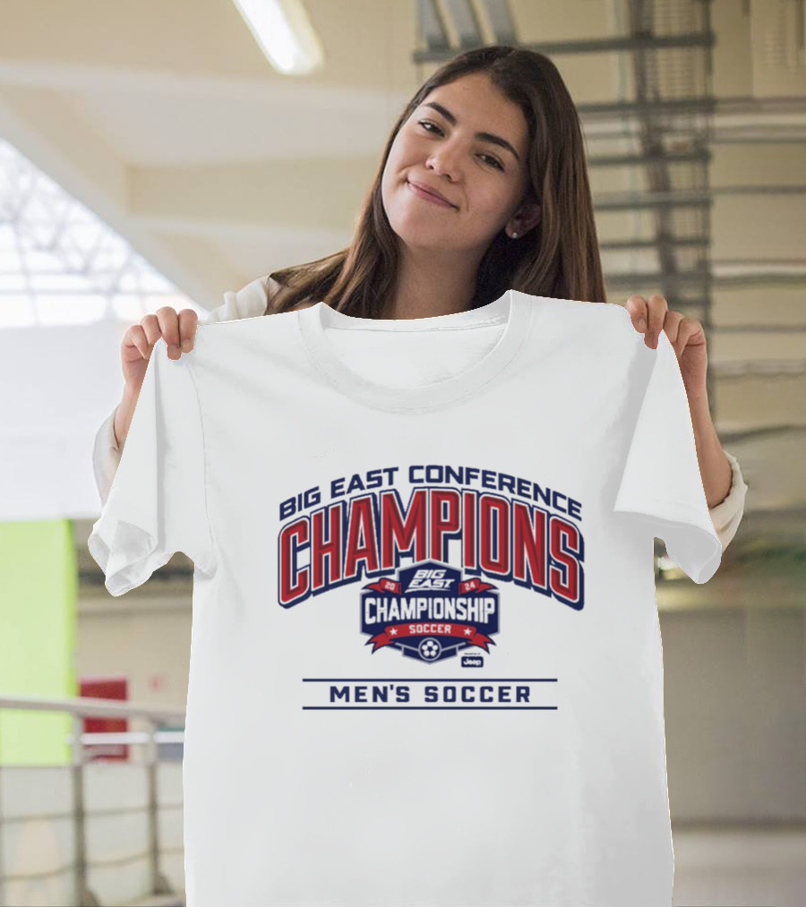 Big East Conference Champions 2024 Men's Soccer Championship Soccer Jeep T-Shirt