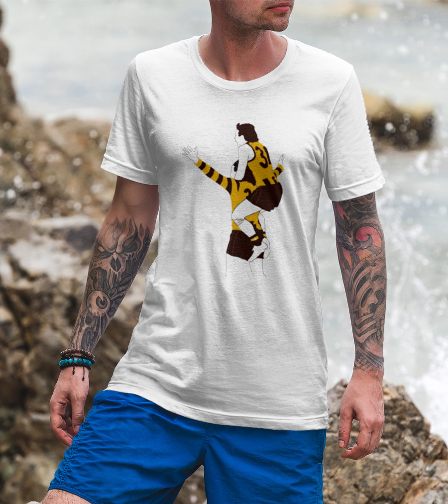 Ginny X Watto Classic Football Celebration Yellow And Black Stripes T-Shirt