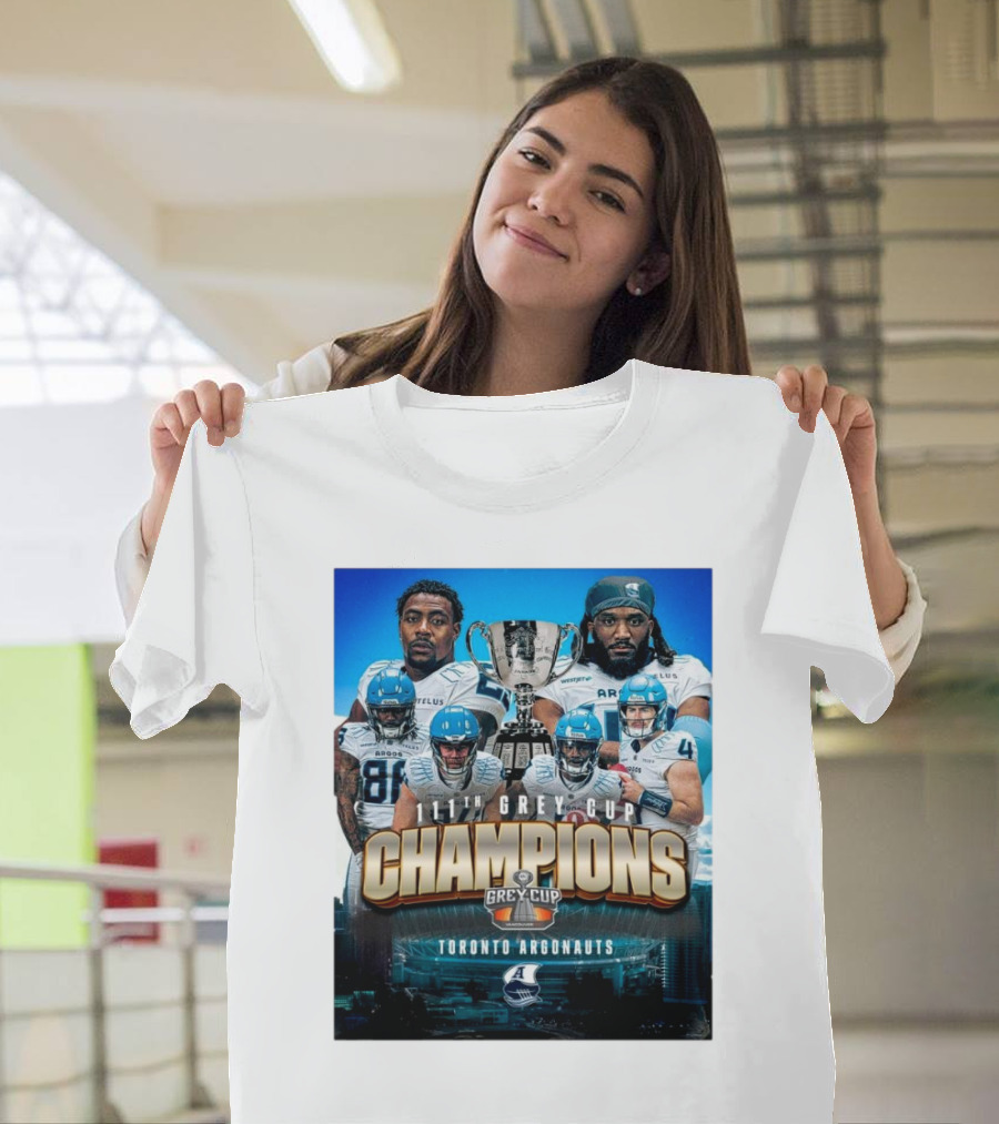 Toronto Argonauts 111th Grey Cup Champions Football Victory T-Shirt