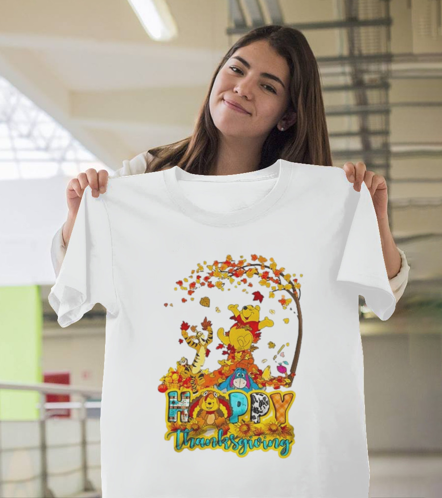 Hoppy Thanksgiving 2024 Winnie The Pooh And Friends T-Shirt