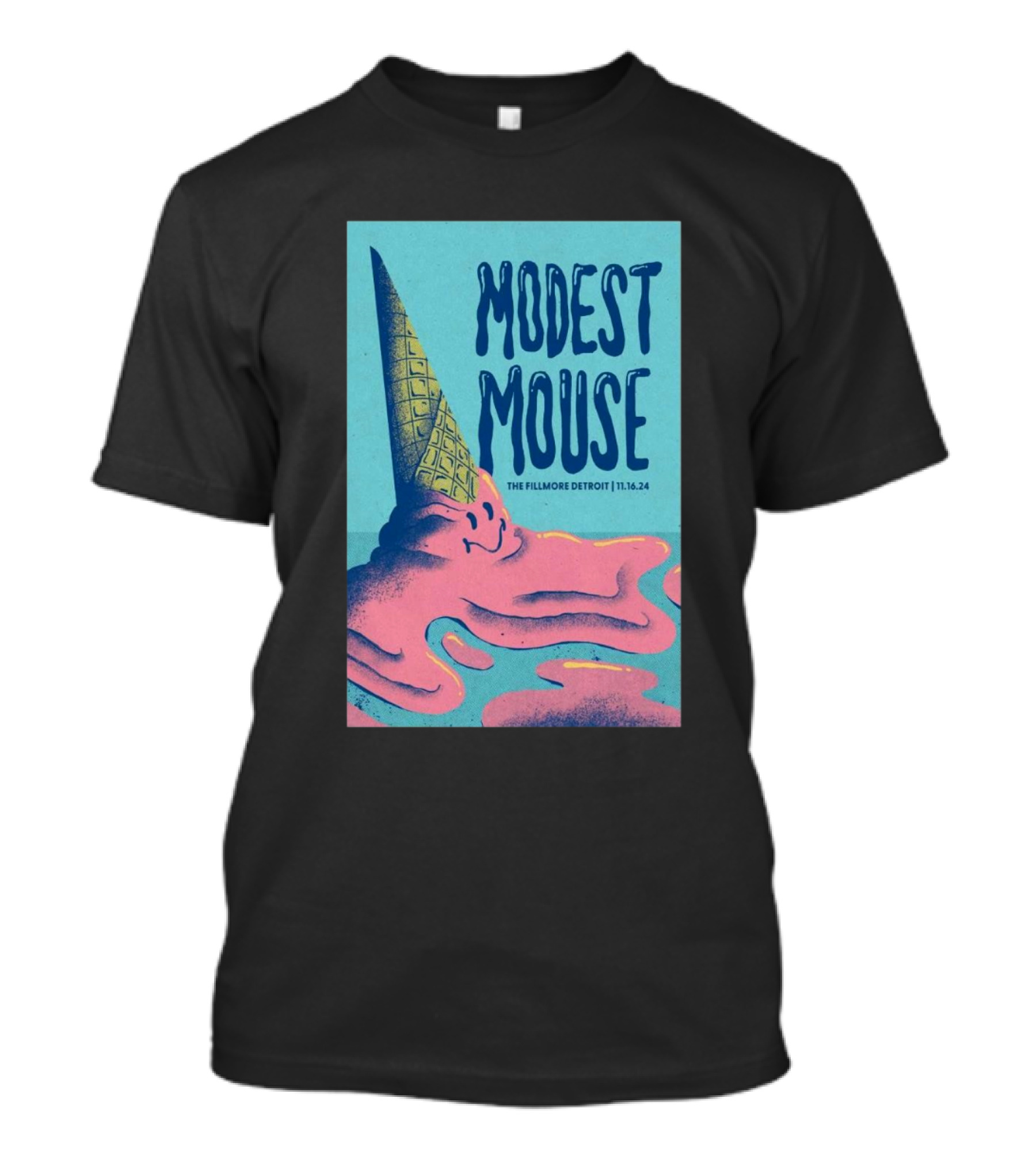 Modest Mouse The Fillmore Detroit 11.16.24 Melting Ice Cream Cone T-Shirt