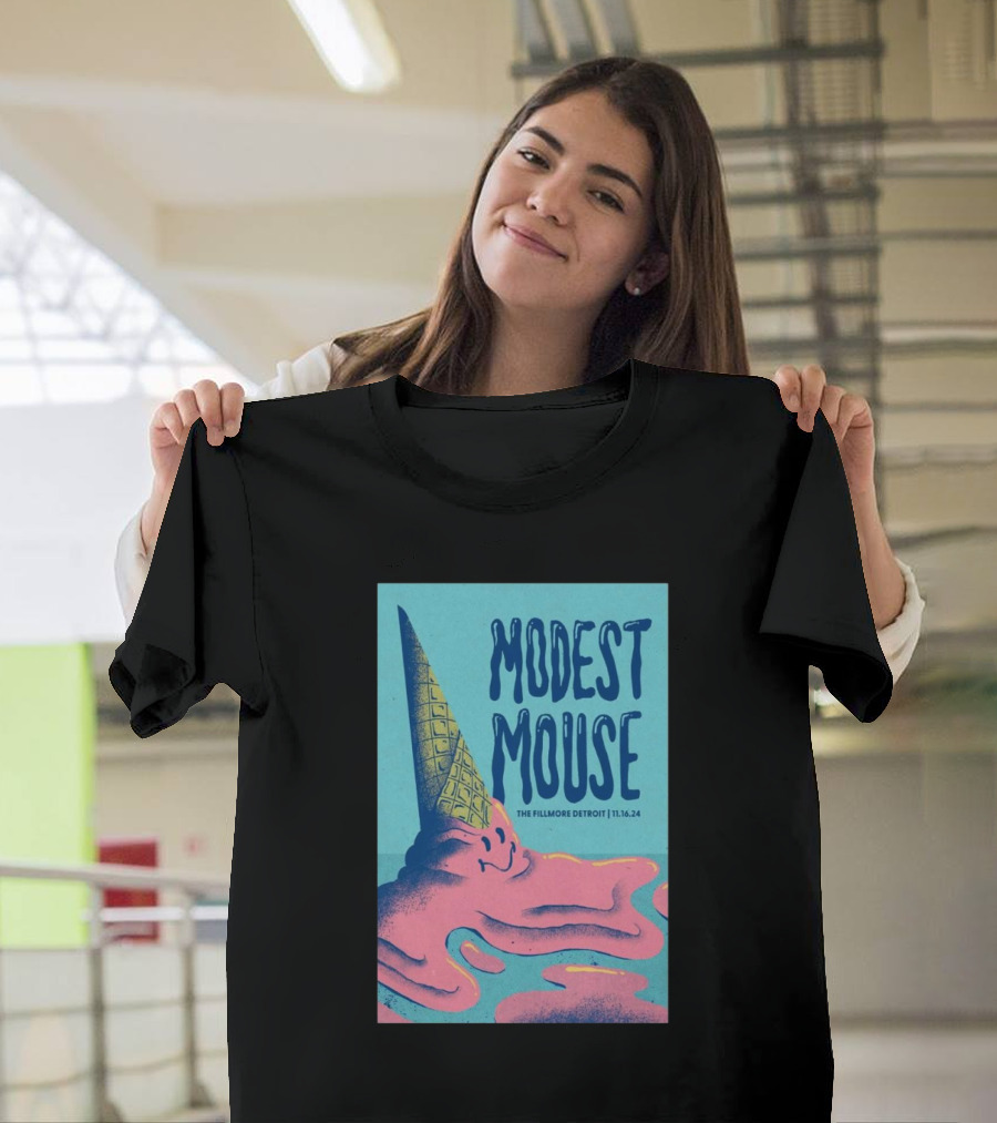 Modest Mouse The Fillmore Detroit 11.16.24 Melting Ice Cream Cone T-Shirt