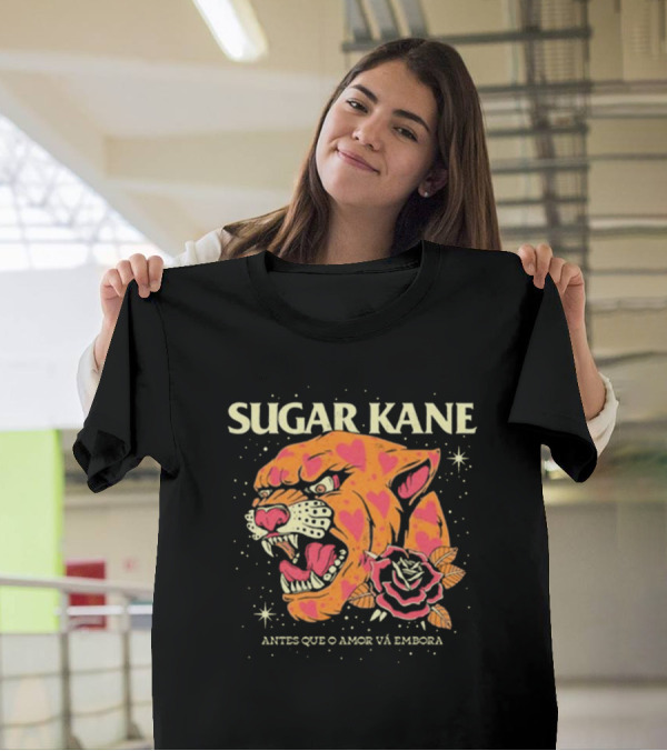 Sugar Kane Antes Que O Amor Vá Embora New Panther Rose T-Shirt