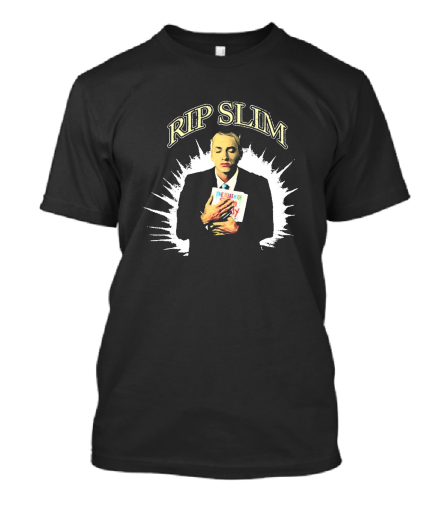 RIP Slim Shady Eminem Holding Album Cover T-Shirt