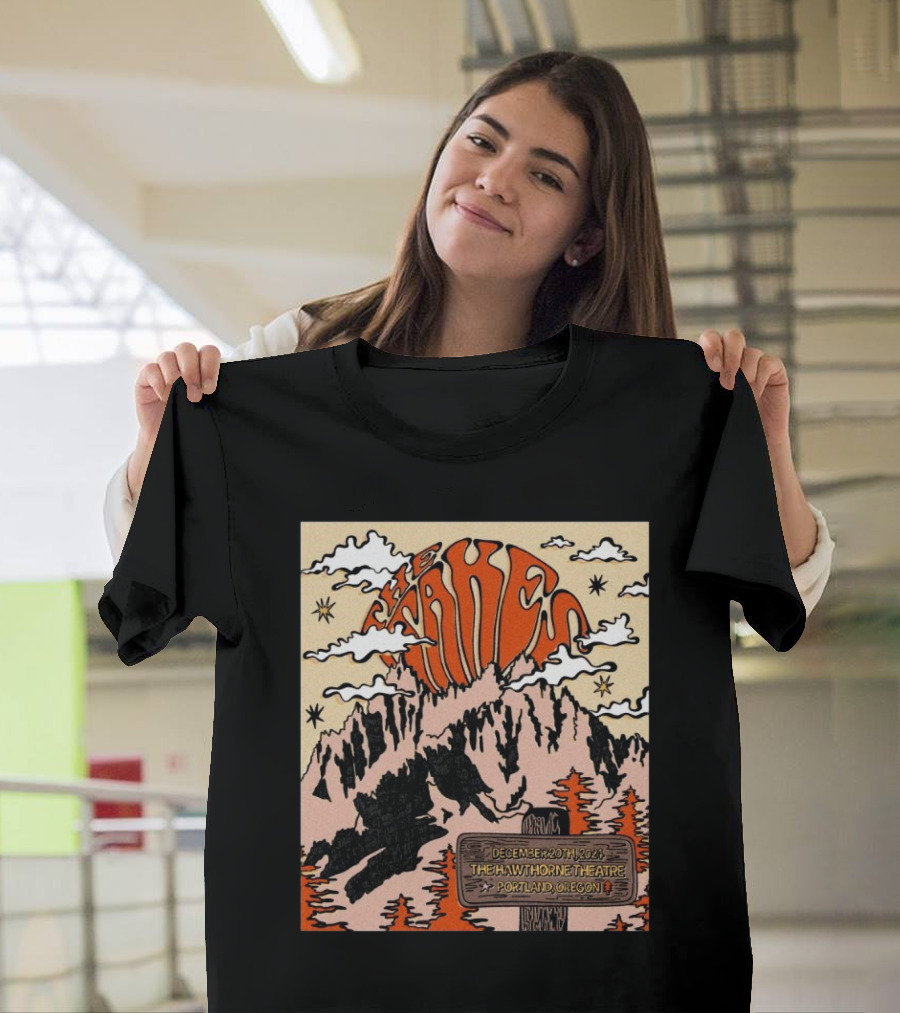 The Takes Dec 20th 2024 The Hawthorne Theatre Portland Oregon Mountains Sunset Clouds T-Shirt