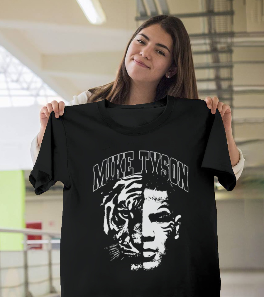 Mike Tyson Tiger Split Face T-Shirt