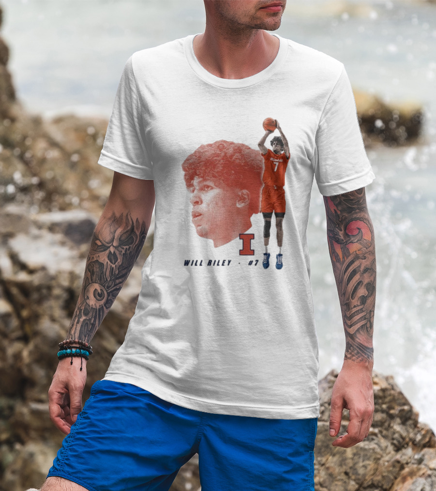 Will Riley #7 Illinois Fighting Illini Big Ten Iconic T-Shirt