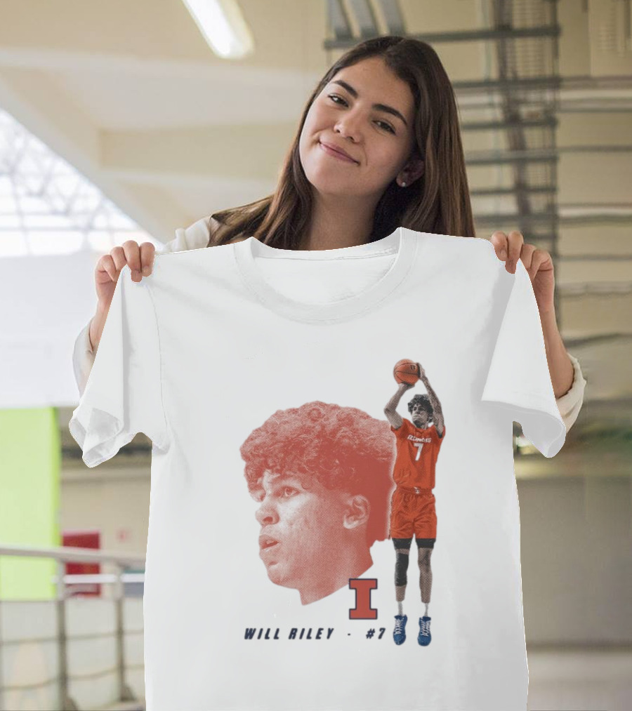 Will Riley #7 Illinois Fighting Illini Big Ten Iconic T-Shirt