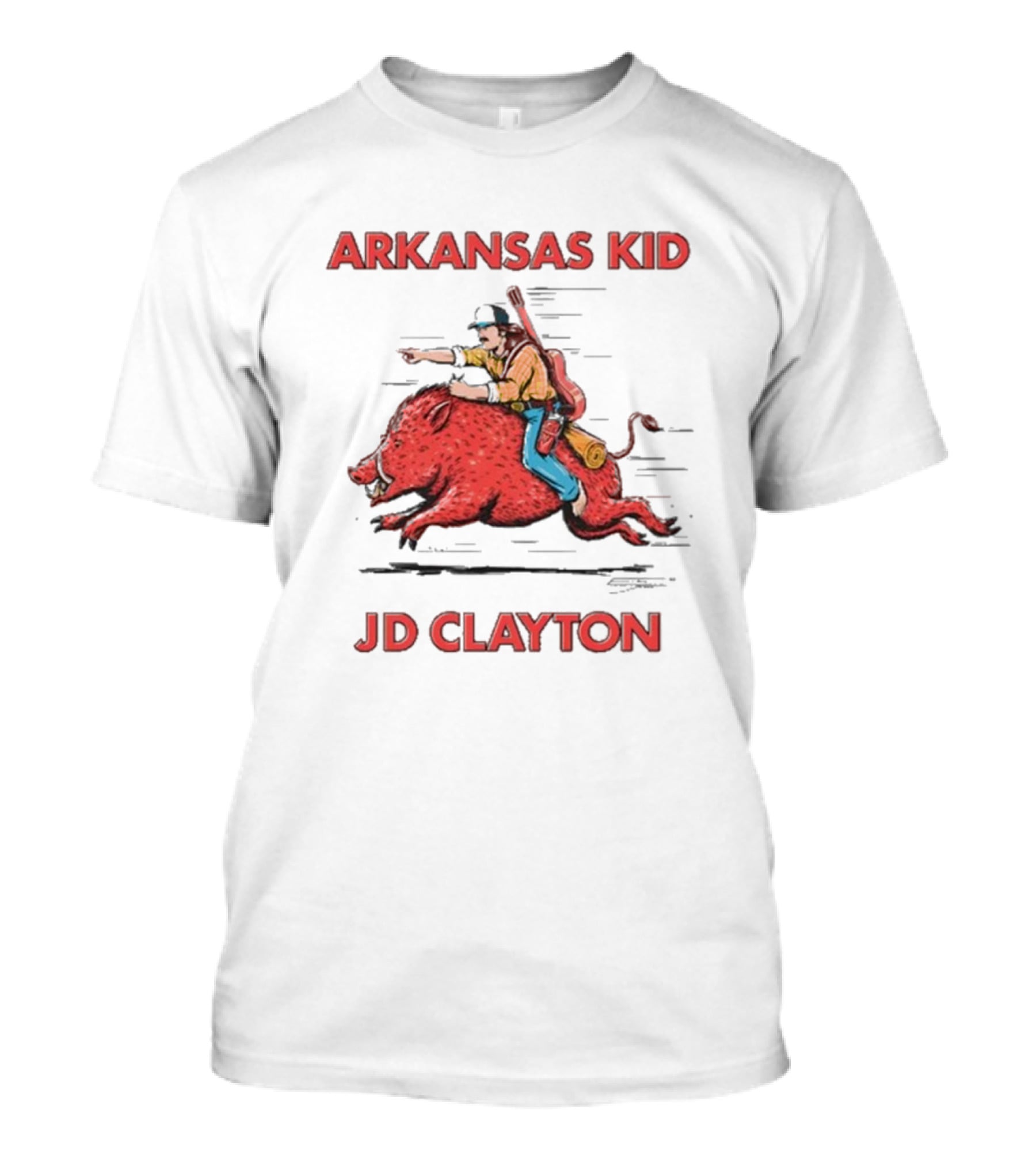 JD Clayton Arkansas Kid Riding Wild Hog Tour T-Shirt