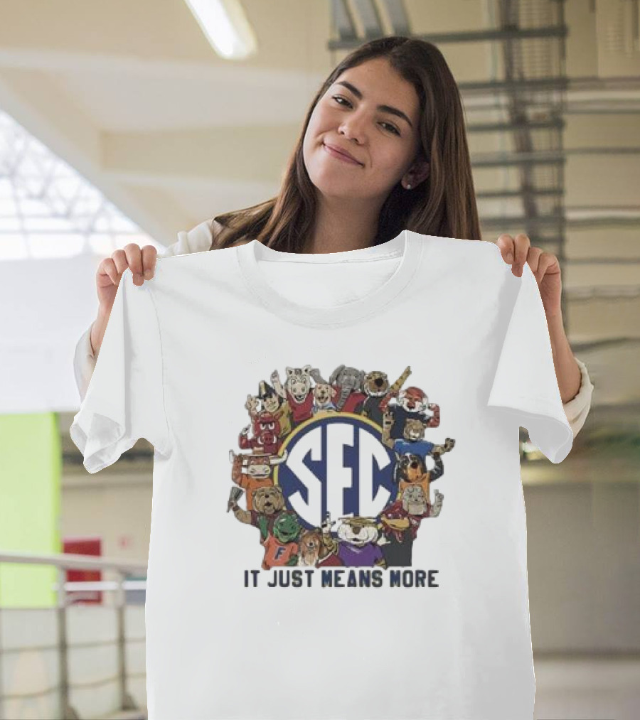 SEC Family It Just Means More Animal Characters T-Shirt