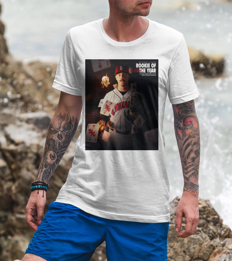 Paul Skenes 2024 National League Rookie Of The Year First Forever Indian To Win ROY Playing Cards T-Shirt