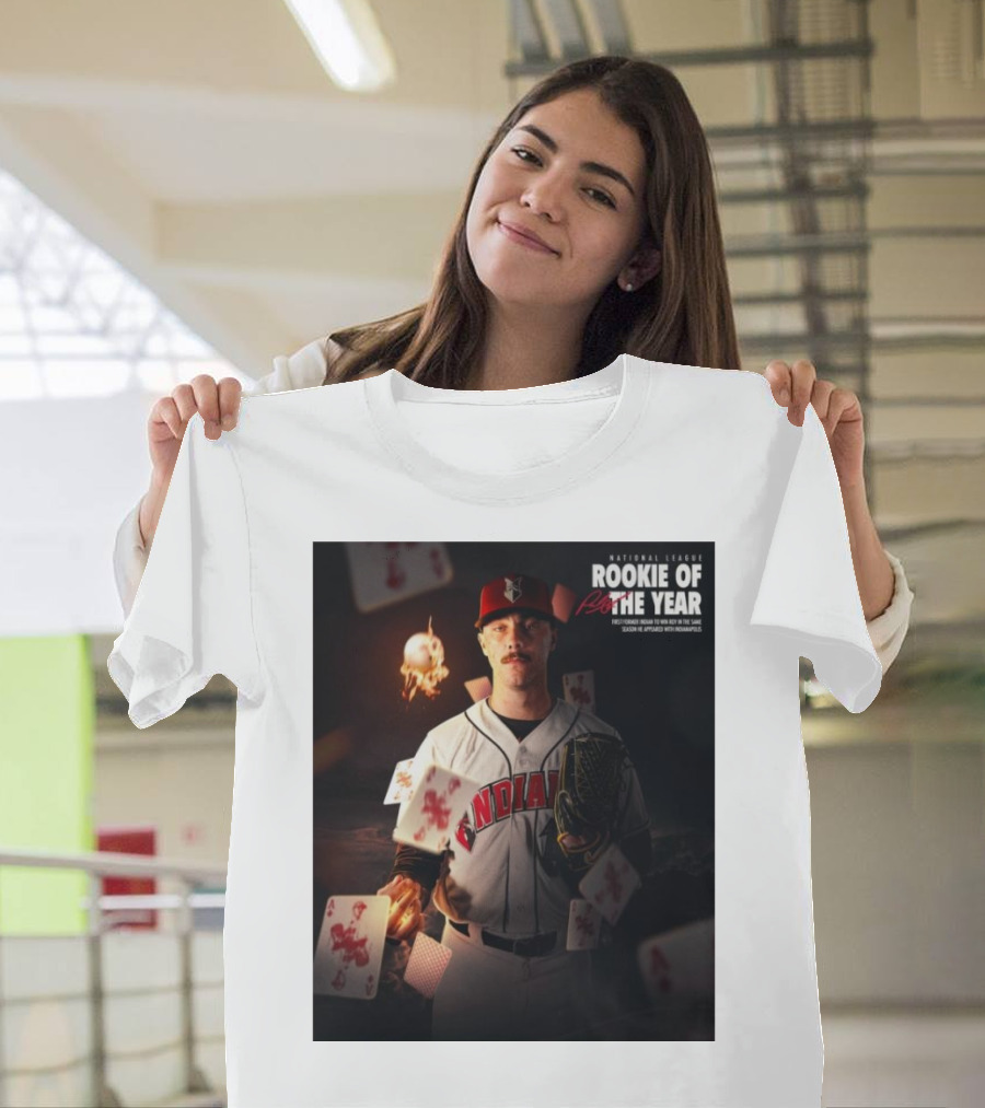 Paul Skenes 2024 National League Rookie Of The Year First Forever Indian To Win ROY Playing Cards T-Shirt
