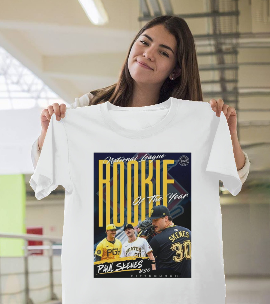 Paul Skenes #30 National League Rookie of The Year Pittsburgh Pirates T-Shirt