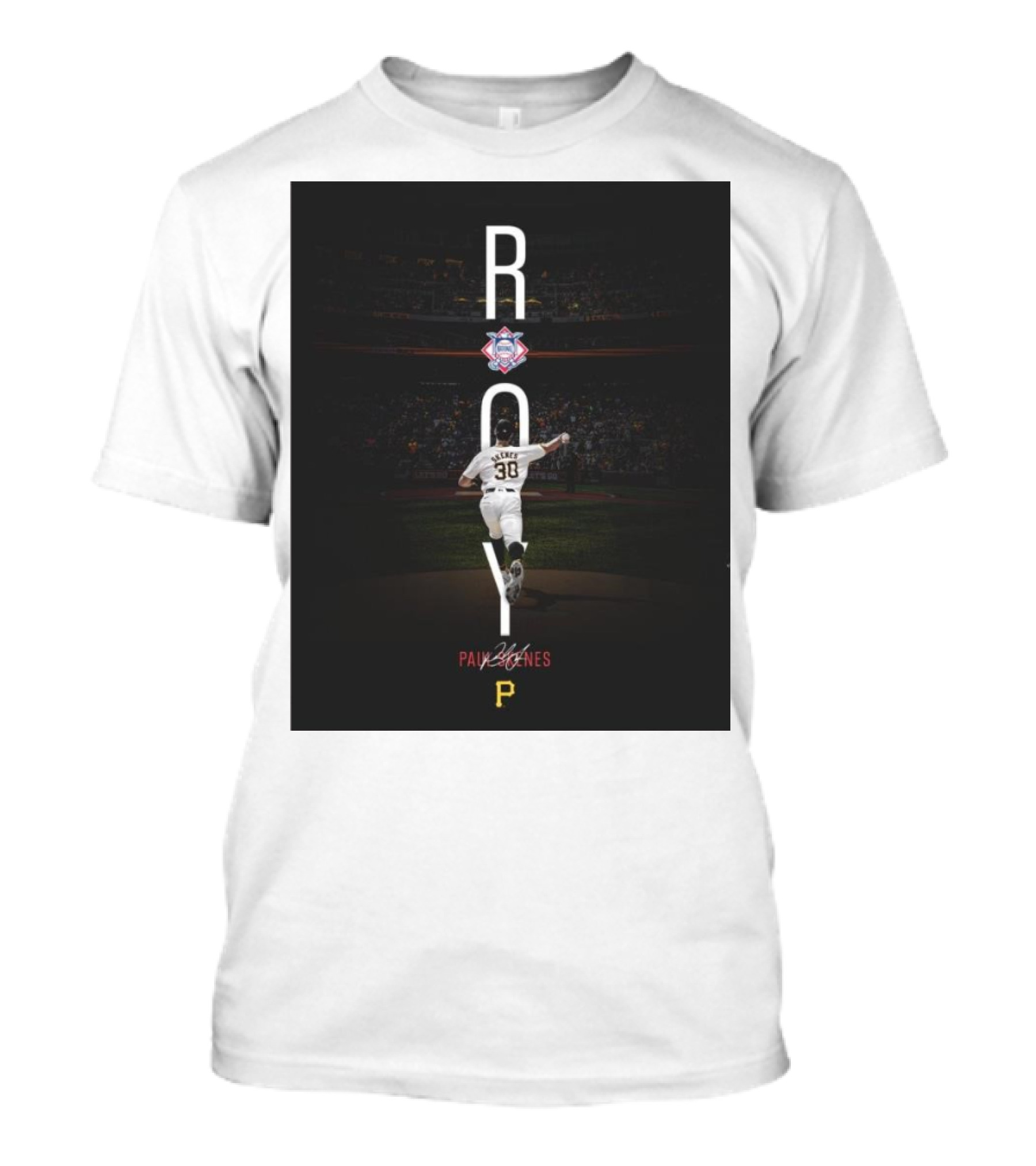 Paul Skenes ROY 2024 National League Rookie Of The Year Pittsburgh Pirates Signature 38 T-Shirt