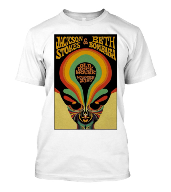 Jackson Stokes And Beth Bombara Old Rock House November 23rd Psychedelic Poster St Louis MO Tour T-Shirt