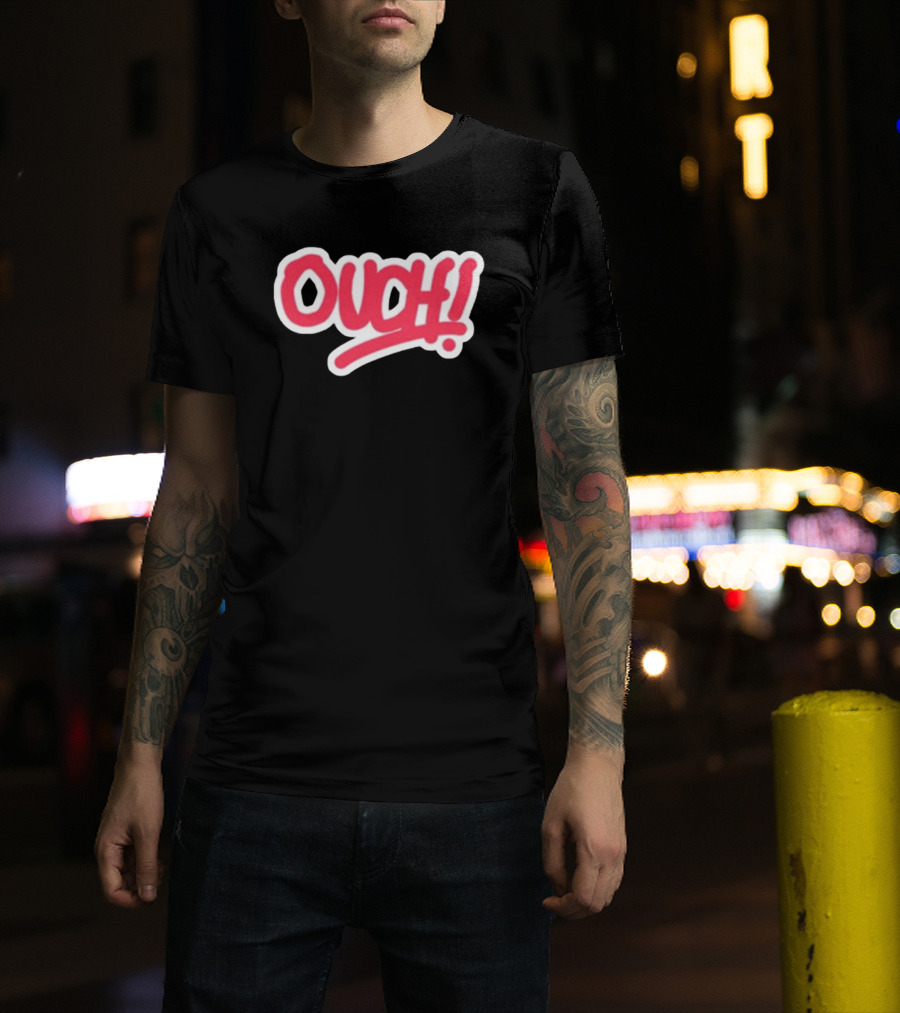 Matt Watson Ouch Red Text 90s T-Shirt