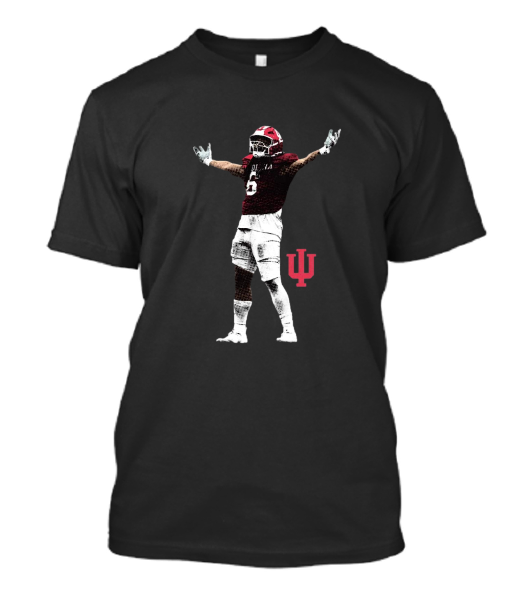 Mikail Kamara Indiana Hoosiers IU Football 3 Helmet T-Shirt