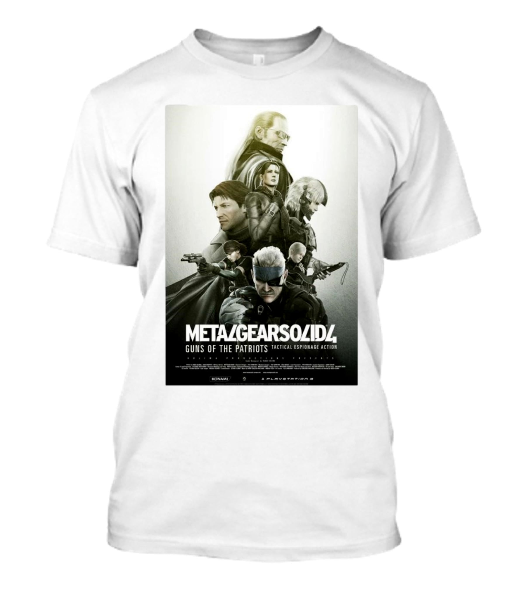 Metal Gear Solid 4 Guns Of The Patriots Tactical Espionage Action Konami PlayStation 3 T-Shirt