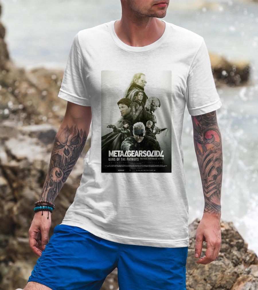 Metal Gear Solid 4 Guns Of The Patriots Tactical Espionage Action Konami PlayStation 3 T-Shirt
