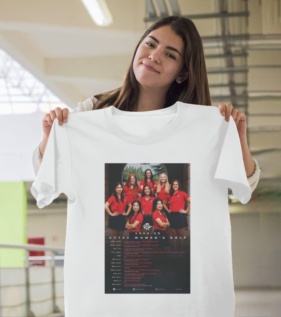 Aztec Women's Golf 2024-25 Schedule San Diego State Feb 24-25 The Causeway Invitational T-Shirt