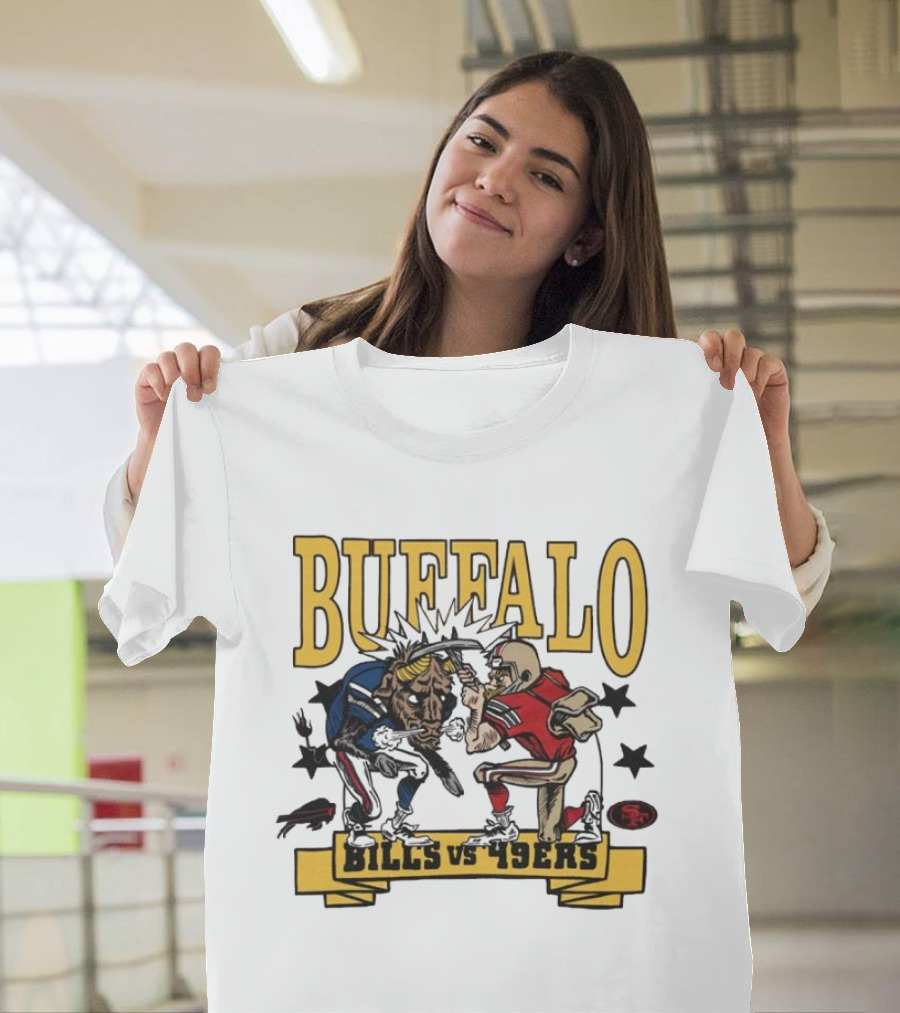 Buffalo Bills vs 49ers Showdown Football T-Shirt