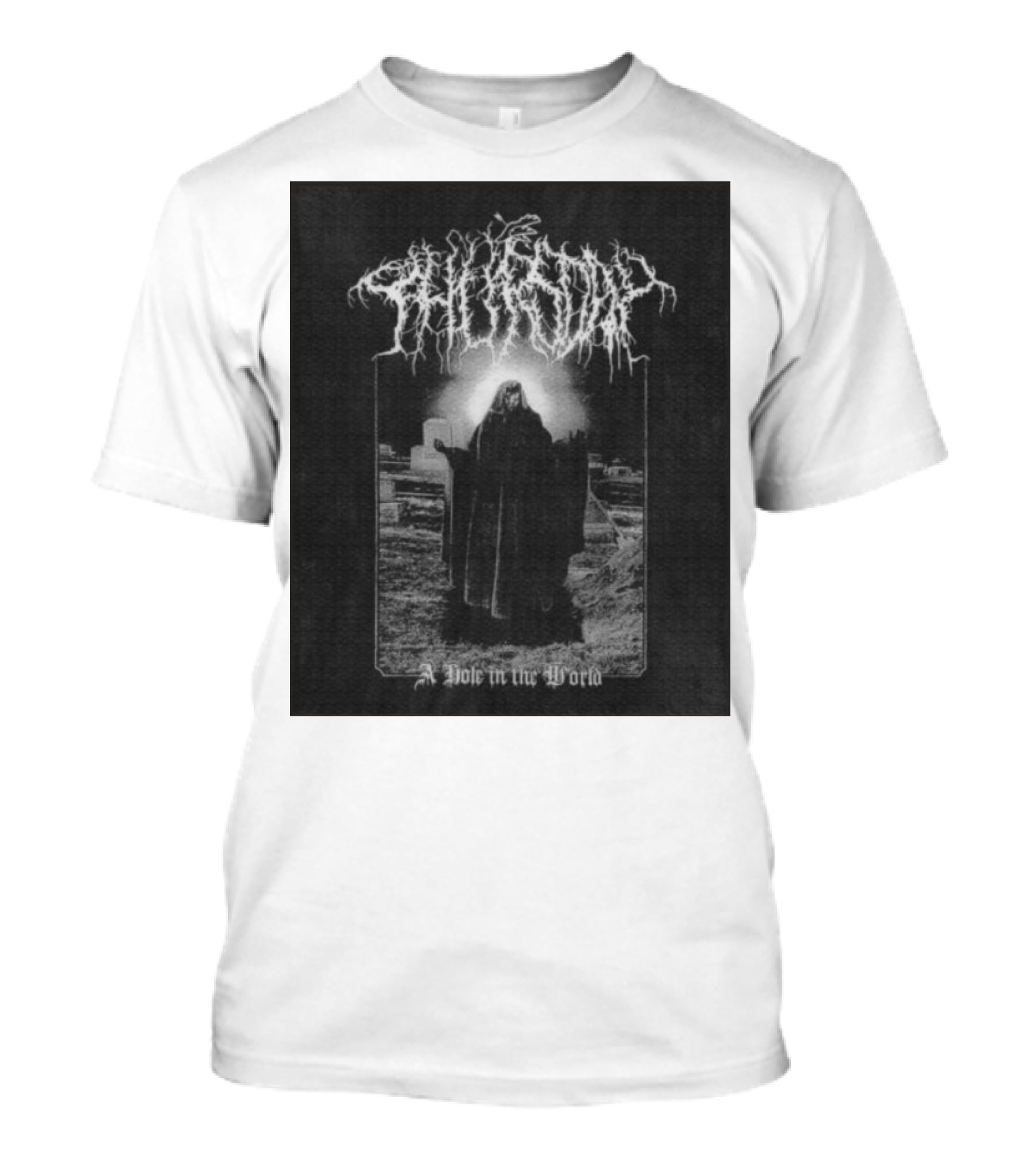 Thursday A Hole In The World Mysterious Cloaked Figure In Cemetery T-Shirt