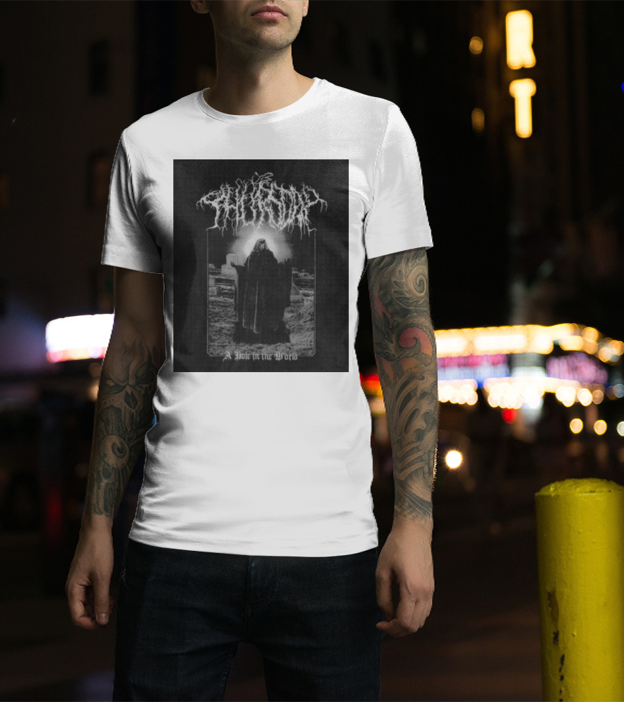 Thursday A Hole In The World Mysterious Cloaked Figure In Cemetery T-Shirt