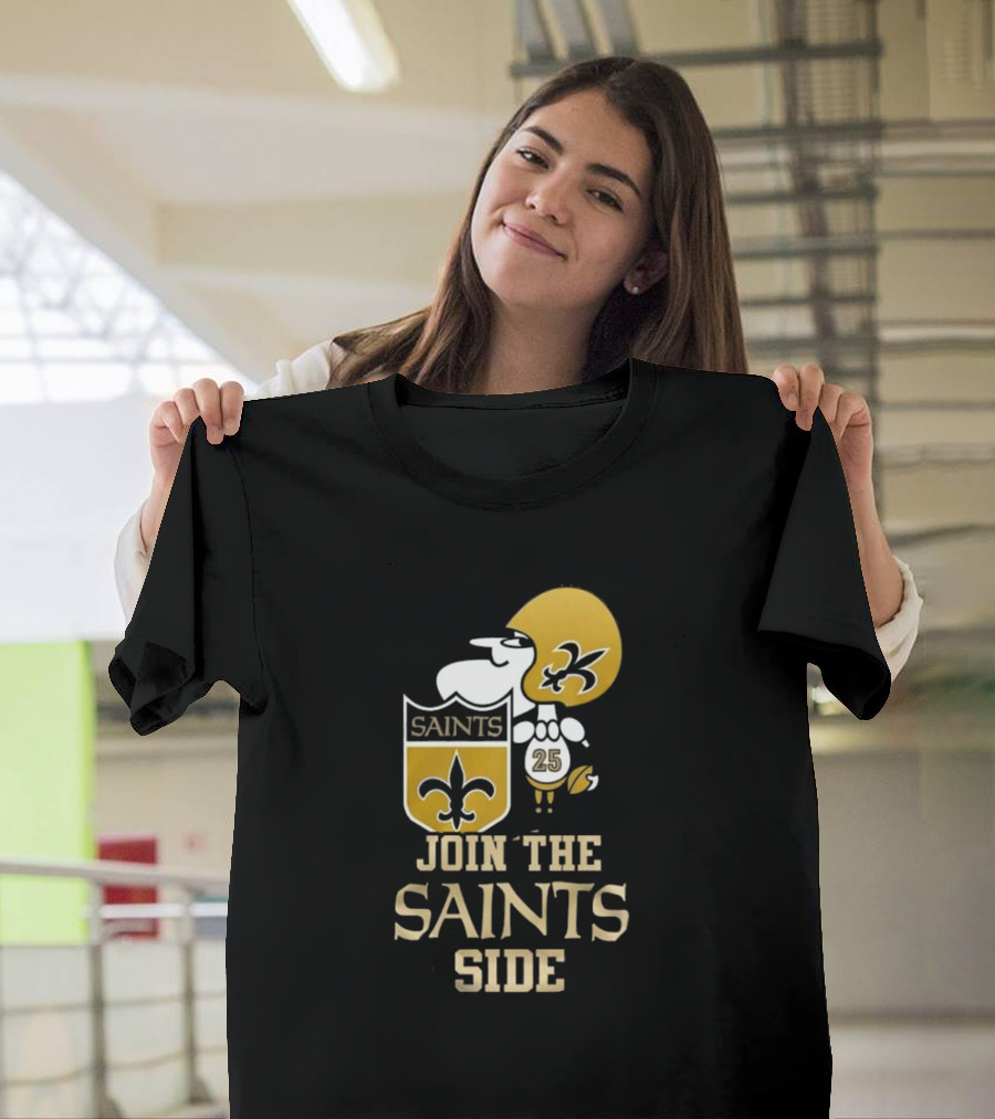 New Orleans Saints Snoopy 25 Join The Saints Side T-Shirt