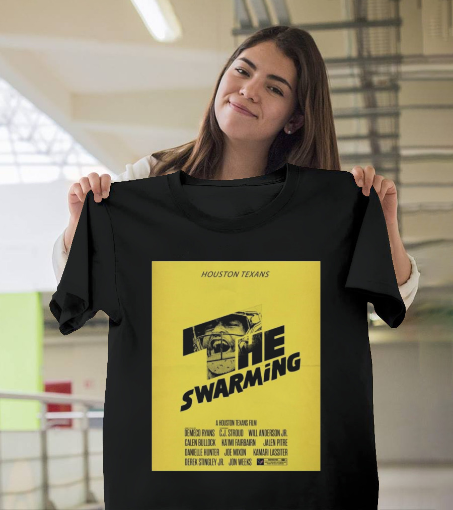 Houston Texans The Swarming Film Featuring Demeco Ryans C.J. Stroud Will Anderson Jr T-Shirt
