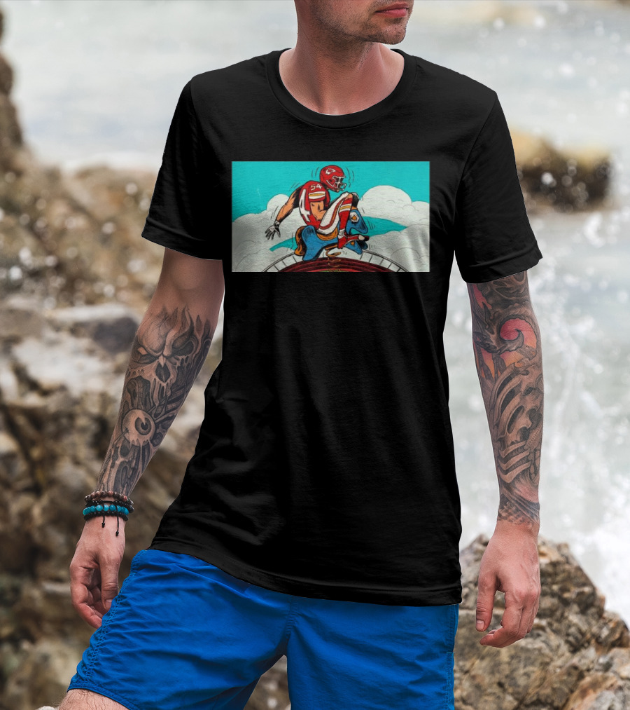 Kansas City Chiefs Vs. Denver Broncos Game-Day Matchup Sky Battle T-Shirt