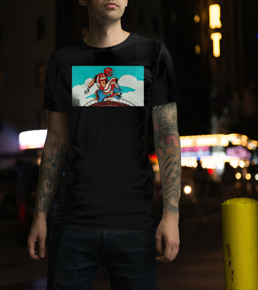 Kansas City Chiefs Vs. Denver Broncos Game-Day Matchup Sky Battle T-Shirt