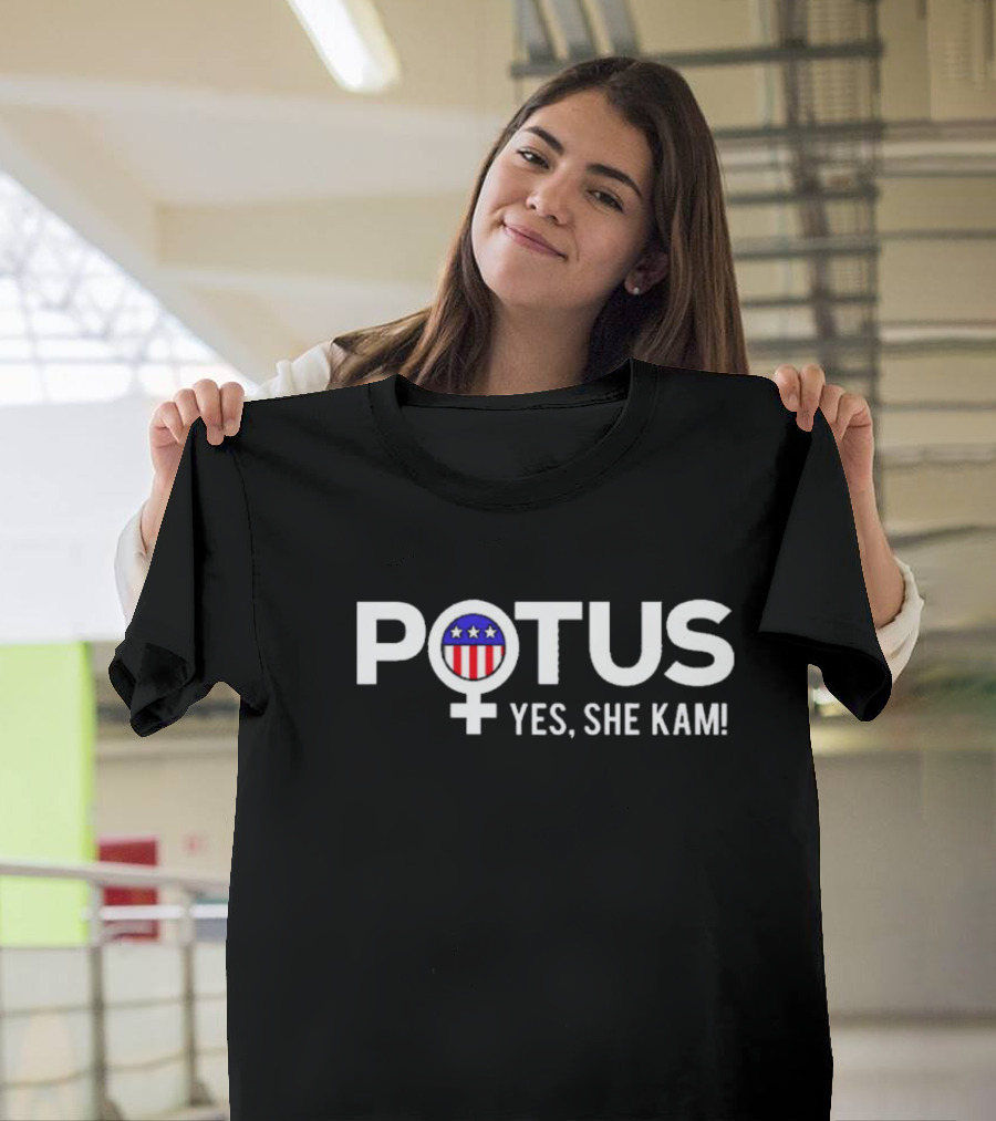 POTUS Yes She Kamala Harris President USA Campaign Iconic T-Shirt