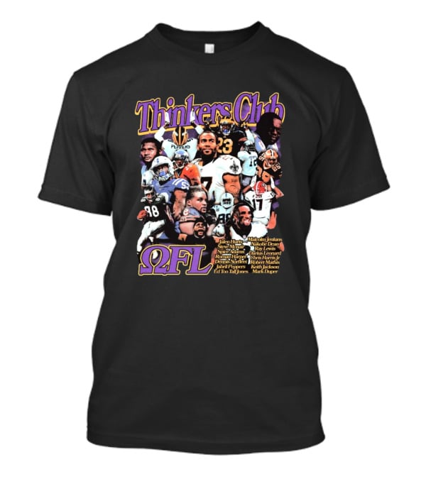 Thinkers Club NFL Jalen Hurts Steve McNair Spice Adams Roman Harper Dennis Norfleet Ray Lewis Julius Peppers Ed Too Tall Jones Melvin Ingram T-Shirt