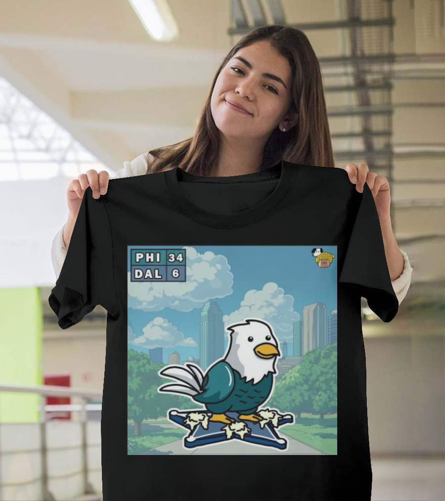 Philadelphia Eagles Defeat Dallas Cowboys 34-6 in Week 10 Showdown T-Shirt