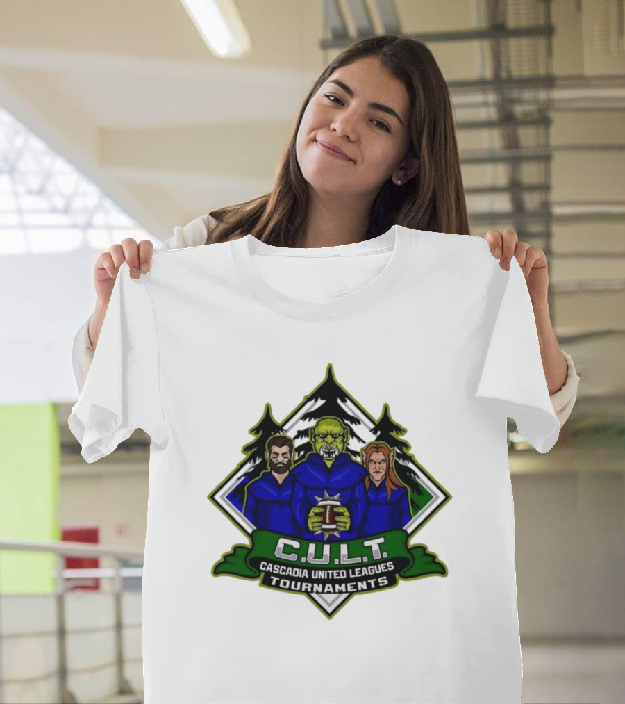 CULT Cascadia United Leagues Tournaments Blood Bowl Green Orc Iconic T-Shirt