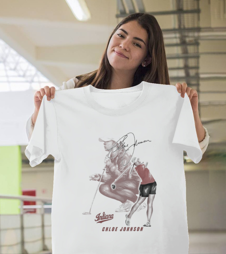 Chloe Johnson Indiana Golf Signature with Dynamic Player T-Shirt