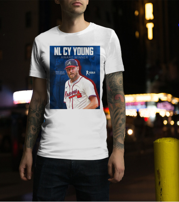 NL Cy Young Award Winner Chris Sale Atlanta Braves BSBLR T-Shirt