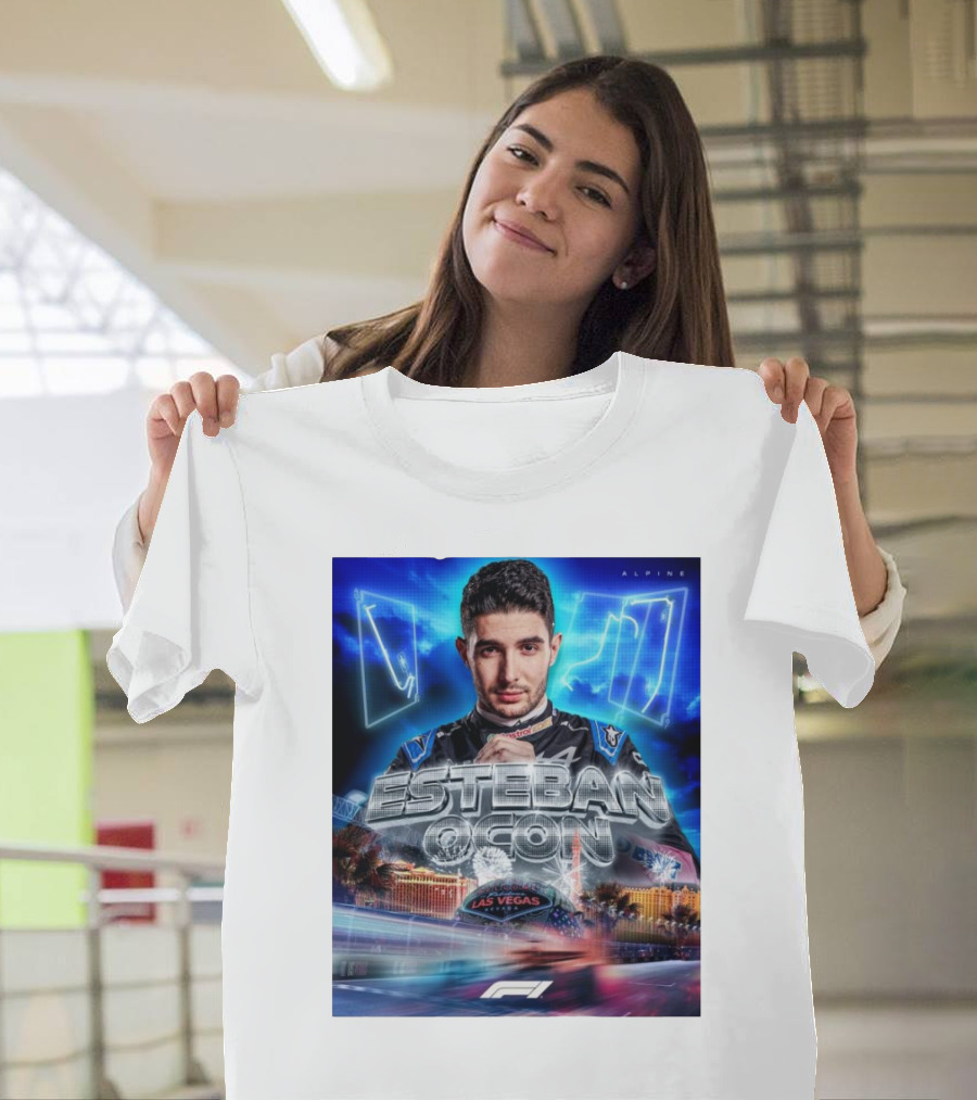 F1 Alpine Esteban Ocon Las Vegas Nevada Racing Event T-Shirt