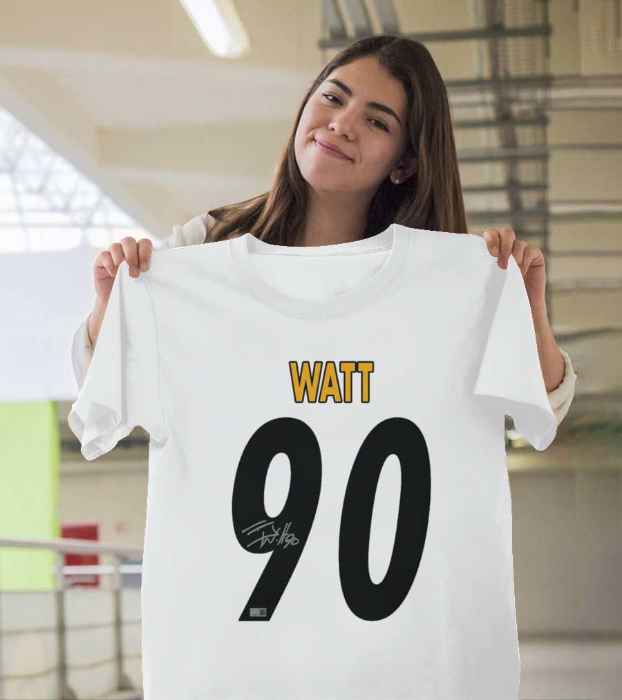 T. J. Watt Pittsburgh Steelers 90 NFL Signature Nov 21, 2024 Cleveland Browns T-Shirt